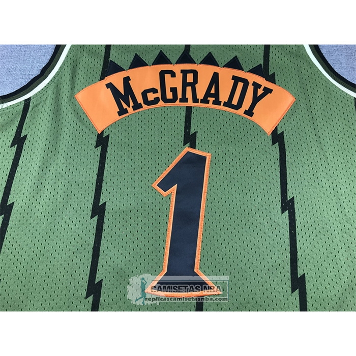Camiseta Toronto Raptors Tracy McGrady NO 1 Mitchell & Ness 1998-99 Verde